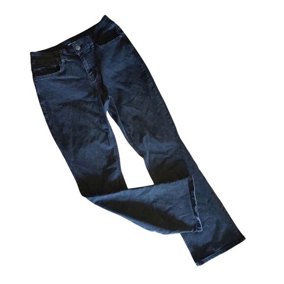 YMI Black Sustainable High Rise Flap Pocket Bootcut Jeans Size 7 / 28 - Picture 2 of 16